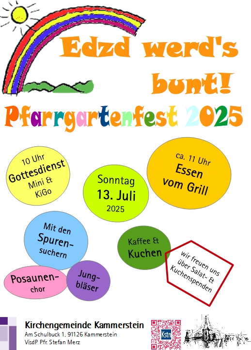 Plakat Pfarrgartenfest